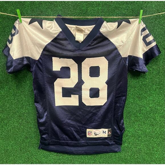 Y2K Youth NFL Dallas Cowboys Felix Jones Blue Jersey Sz Medium - Picture 1 of 7